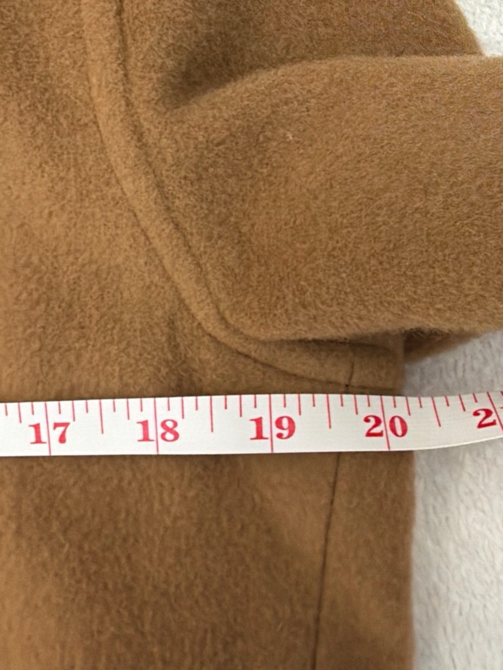Esprit 100% Wool Camel Long Coat Women's Medium Button Front - Picture 6 of 6